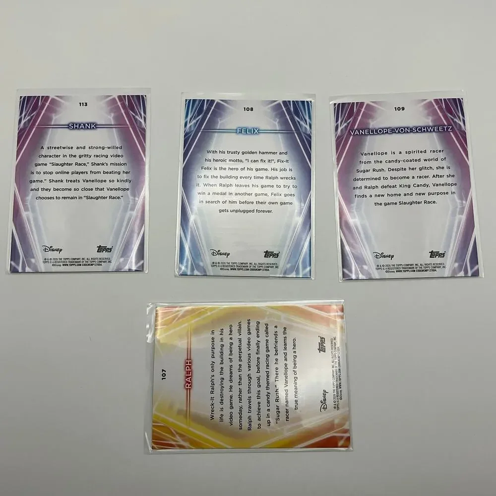 Topps Disney Wreck-It Ralph Card Lot Foil Parallels
